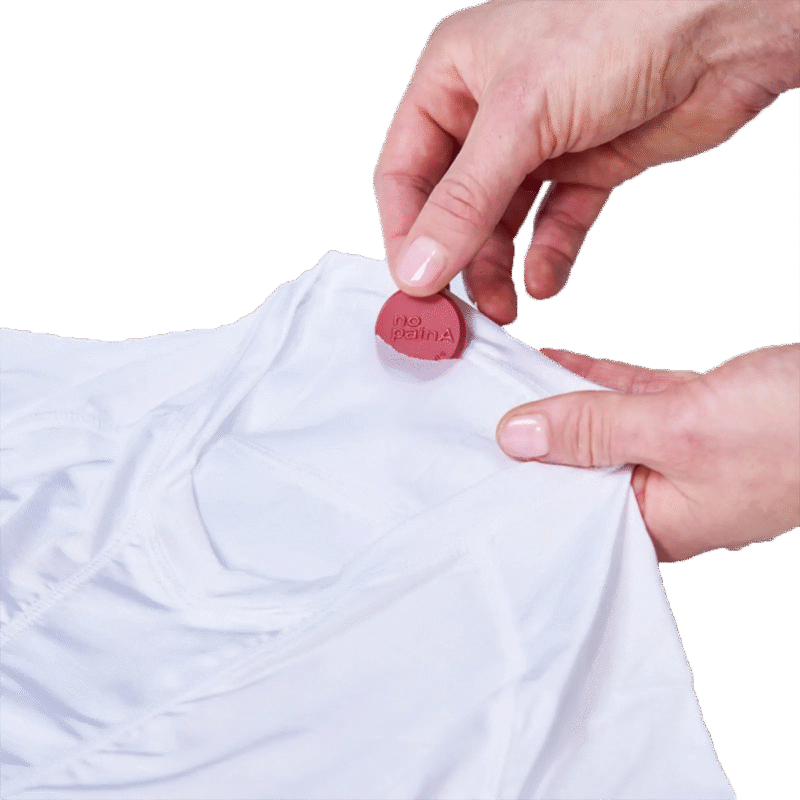 Zenpad Shirt White Showing Pad Compartment